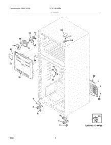 03 - Cabinet parts for Electrolux Refrigerator FFHT1814WB4 from AppliancePartsPros.com