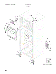 03 - Cabinet parts for Electrolux Refrigerator FFHT1814WW7 from AppliancePartsPros.com