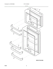 02 - Door parts for Electrolux Refrigerator FFHT1814WW7 from AppliancePartsPros.com