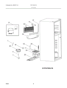 05 - System parts for Electrolux Refrigerator FFHT1814YB from AppliancePartsPros.com