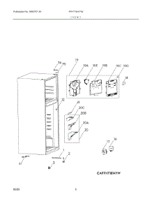 03 - Cabinet parts for Electrolux Refrigerator FFHT1814YW from AppliancePartsPros.com