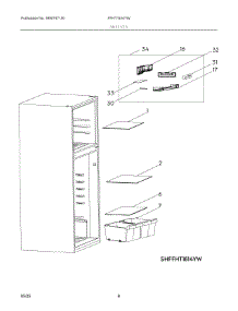 04 - Shelves parts for Electrolux Refrigerator FFHT1814YW from AppliancePartsPros.com
