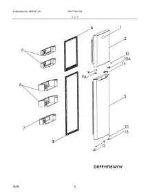 02 - Door parts for Electrolux Refrigerator FFHT1814YW from AppliancePartsPros.com