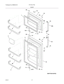 03 - Doors parts for Electrolux Refrigerator FFHT1817PS1 from AppliancePartsPros.com