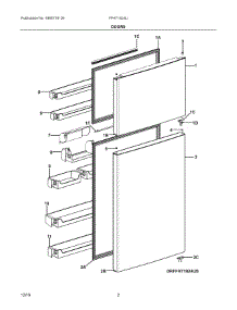 02 - Doors parts for Electrolux Refrigerator FFHT1824UW from AppliancePartsPros.com