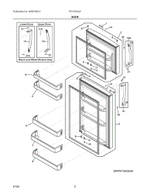 02 - Door parts for Electrolux Refrigerator FFHT2022AB0 from AppliancePartsPros.com