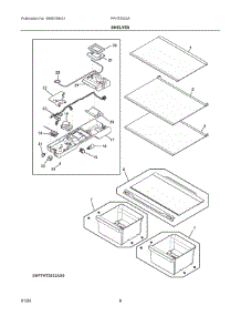 04 - Shelves parts for Electrolux Refrigerator FFHT2022AB0 from AppliancePartsPros.com