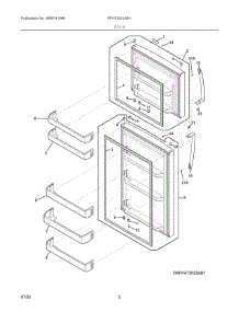 02 - Door parts for Electrolux Refrigerator FFHT2022AB1 from AppliancePartsPros.com