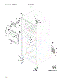 03 - Cabinet parts for Electrolux Refrigerator FFHT2022AB2 from AppliancePartsPros.com