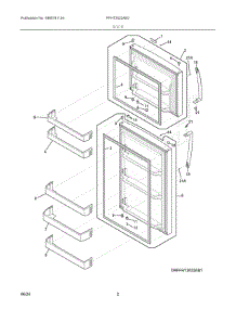 02 - Door parts for Electrolux Refrigerator FFHT2022AB2 from AppliancePartsPros.com