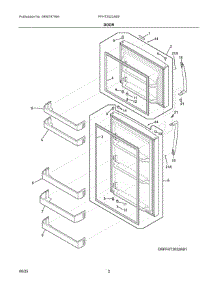 02 - Door parts for Electrolux Refrigerator FFHT2022AB5 from AppliancePartsPros.com