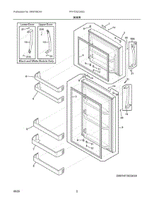 02 - Door parts for Electrolux Refrigerator FFHT2022AS3 from AppliancePartsPros.com