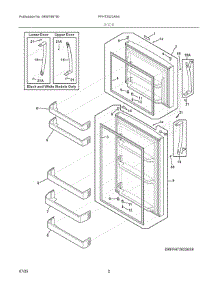 02 - Door parts for Electrolux Refrigerator FFHT2022AS4 from AppliancePartsPros.com