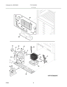 05 - System parts for Electrolux Refrigerator FFHT2022AW3 from AppliancePartsPros.com
