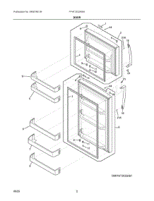 02 - Door parts for Electrolux Refrigerator FFHT2022AW4 from AppliancePartsPros.com
