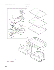 04 - Shelves parts for Electrolux Refrigerator FFHT2022AW4 from AppliancePartsPros.com