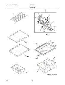 04 - Shelves parts for Electrolux Refrigerator FFHT2033VE2 from AppliancePartsPros.com