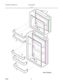 02 - Door parts for Electrolux Refrigerator FFHT2045VB8 from AppliancePartsPros.com
