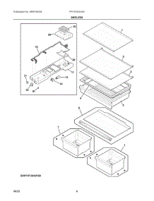 04 - Shelves parts for Electrolux Refrigerator FFHT2045VS4 from AppliancePartsPros.com