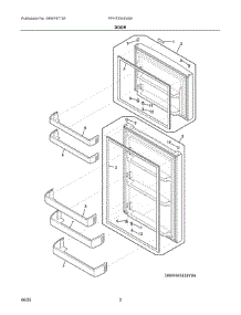 02 - Door parts for Electrolux Refrigerator FFHT2045VS9 from AppliancePartsPros.com