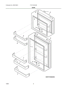 02 - Door parts for Electrolux Refrigerator FFHT2045VW6 from AppliancePartsPros.com