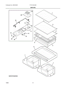 04 - Shelves parts for Electrolux Refrigerator FFHT2045VW6 from AppliancePartsPros.com