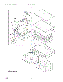 04 - Shelves parts for Electrolux Refrigerator FFHT2045VWA from AppliancePartsPros.com