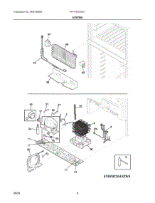05 - System parts for Electrolux Refrigerator FFHT2045XB1 from AppliancePartsPros.com