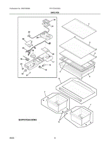 04 - Shelves parts for Electrolux Refrigerator FFHT2045XB3 from AppliancePartsPros.com