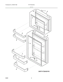 02 - Door parts for Electrolux Refrigerator FFHT2045XS0 from AppliancePartsPros.com