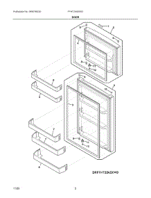 02 - Door parts for Electrolux Refrigerator FFHT2045XW3 from AppliancePartsPros.com