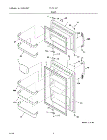 03 - Doors parts for Electrolux Refrigerator FFHT2126PM2 from AppliancePartsPros.com