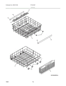 07 - Racks parts for Electrolux Dishwasher FFID2426TD6A from AppliancePartsPros.com