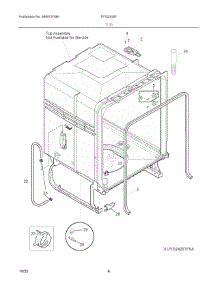 04 - Tub parts for Electrolux Dishwasher FFID2426TS6A from AppliancePartsPros.com