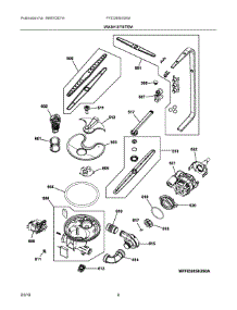 05 - Wash System parts for Electrolux Dishwasher FFID2458US0A from AppliancePartsPros.com