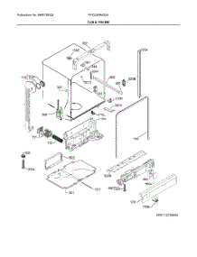 Tub & Frame parts for Electrolux Dishwasher FFID2459VS2A from AppliancePartsPros.com