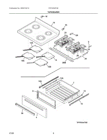 04 - Top / Drawer parts for Electrolux Range FFIF3054TSE from AppliancePartsPros.com