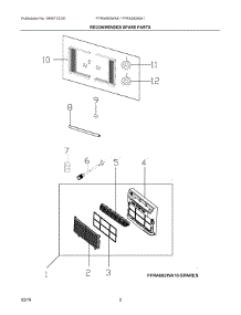 02 - Recommended Spare Parts parts for Electrolux Air Conditioner FFRA082WA10 from AppliancePartsPros.com