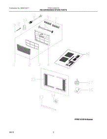 02 - Recommended Spare Parts parts for Electrolux Air Conditioner FFRE1233S1 from AppliancePartsPros.com
