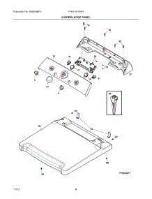 04 - Controls / Top Panel parts for Electrolux Dryer FFRG1001PW0 from AppliancePartsPros.com