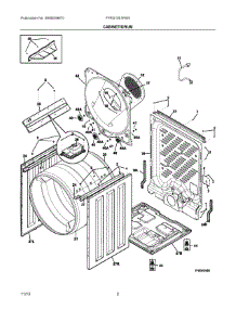 02 - Cabinet / Drum parts for Electrolux Dryer FFRG1001PW0 from AppliancePartsPros.com