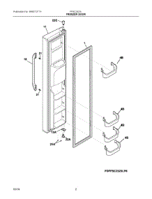 02 - Freezer Door parts for Electrolux Refrigerator FFSC2323LECA from AppliancePartsPros.com
