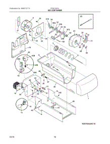 09 - Ice Container parts for Electrolux Refrigerator FFSC2323LPCA from AppliancePartsPros.com
