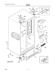 04 - Cabinet parts for Electrolux Refrigerator FFSC2323LPCA from AppliancePartsPros.com