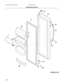 03 - Refrigerator Door parts for Electrolux Refrigerator FFSC2323TS6 from AppliancePartsPros.com