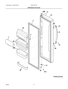 03 - Refrigerator Door parts for Electrolux Refrigerator FFSC2323TS7 from AppliancePartsPros.com