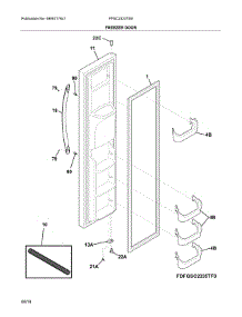 Freezer Door parts for Electrolux Refrigerator FFSC2323TS9 from AppliancePartsPros.com