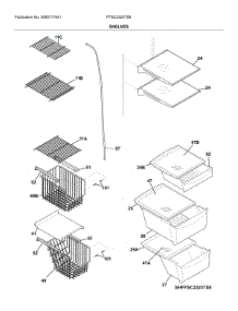 Shelves parts for Electrolux Refrigerator FFSC2323TS9 from AppliancePartsPros.com