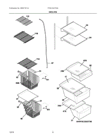 05 - Shelves parts for Electrolux Refrigerator FFSC2323TSA from AppliancePartsPros.com