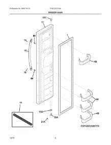 02 - Freezer Door parts for Electrolux Refrigerator FFSC2323TSA from AppliancePartsPros.com